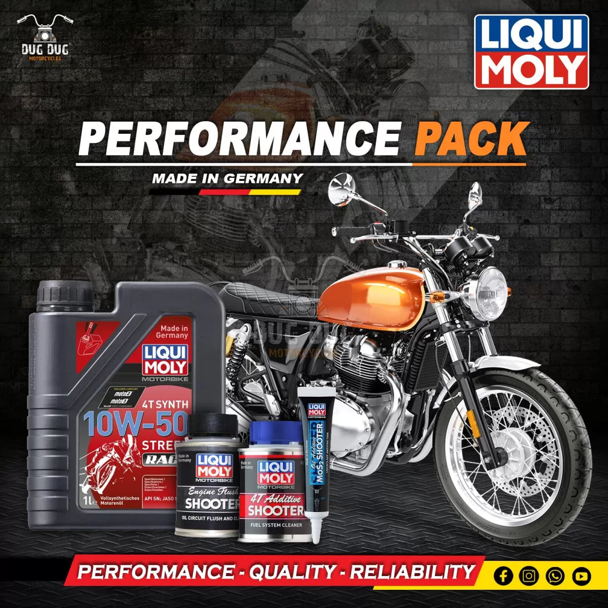 Liqui Moly Performance Pack for Royal Enfield Interceptor 650