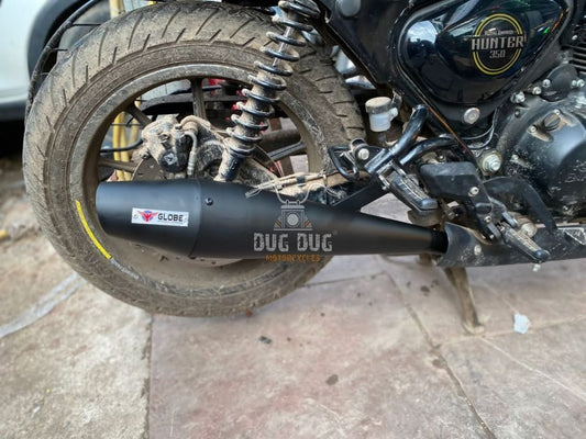 Dug Dug Globe Dolphin Exhaust for Royal Enfield Hunter 350