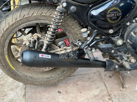 Dug Dug Globe Premium Megaphone Exhaust for Royal Enfield Hunter 350