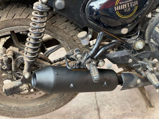 Dug Dug Globe Replica Exhaust for Royal Enfield Hunter 350